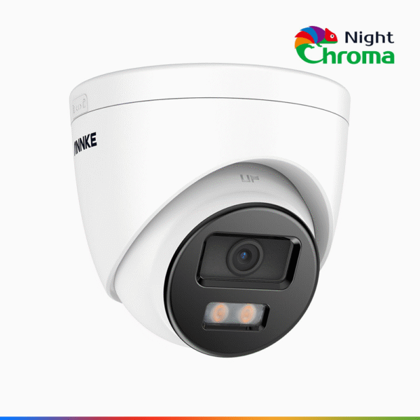 NightChromaTM NC500 - 3K Outdoor PoE Security Camera, Acme Color Night Vision, f/1.0 Super Aperture, Built-in Microphone, Active Alignment, IP67, SD Card Slot, All-Metal Housing